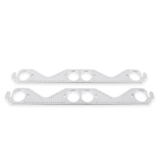 Header Gaskets Aluminum Layered Fits 1955-1991 Chevrolet 262-400 Gen I Small Block Round Ports Mr Gasket-1