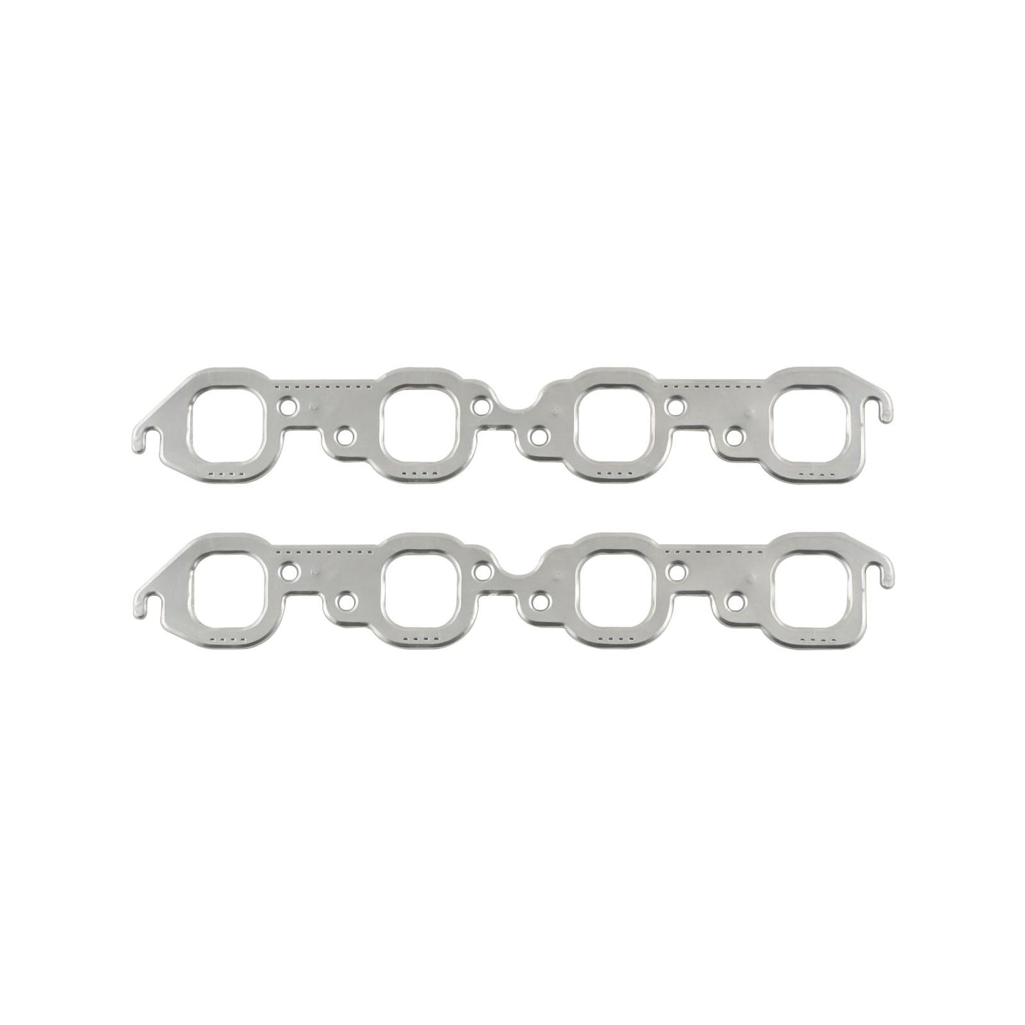 Header Gaskets Aluminum Layered Fits 1965-1990 Chevrolet 396-454 Big Block with Square Ports, 1.85 Inch x 1.90 Inch Mr Gasket