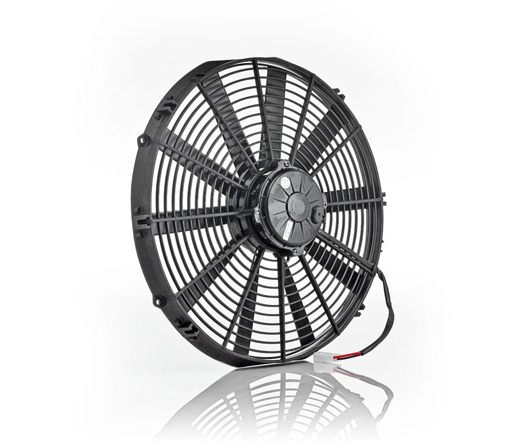 16 Inch Electric Pusher Fan Euro Black High Torque Radiator Be Cool