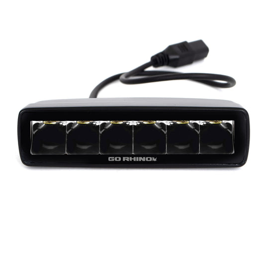 Blackout Series Lights Pair of Sixline LED Spot Light Kit Black Go Rhino-1