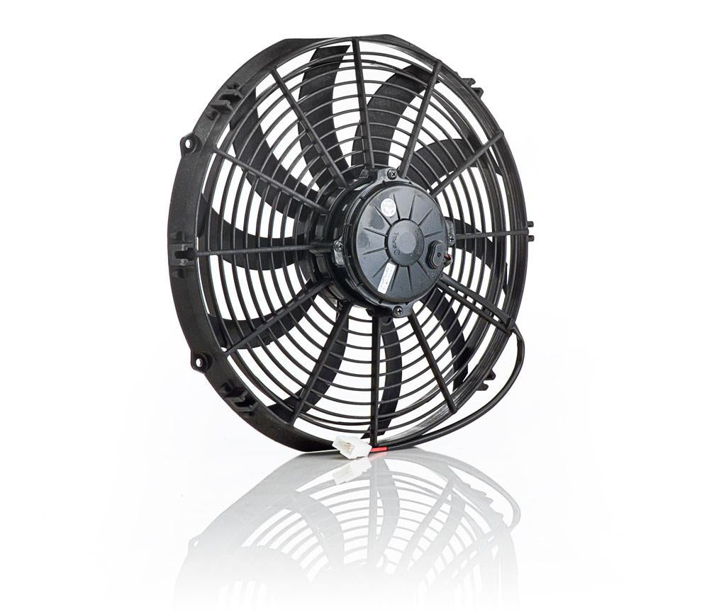 12 Inch Electric Pusher Fan Euro Black High Torque Radiator Be Cool