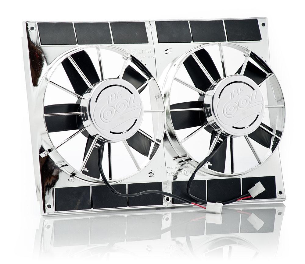 11 Inch Electric Puller Fans Chrome Plated High Torque Dual Radiator Be Cool