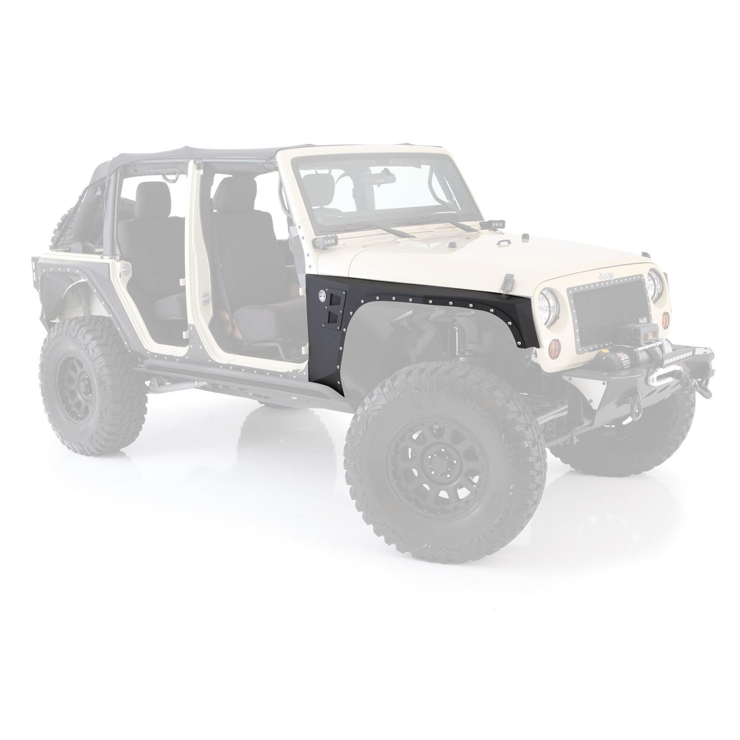 XRC Front Fenders Black Textured 07-18 Wrangler JK 2/4 Door Smittybilt