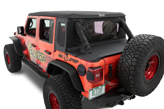 Jeep Wrangler Halftop Soft Top Conversion Kit For Jeep 2018-2023 Wrangler JL 4 Door Bestop-1