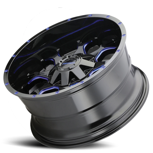 Offroad Warrior 8015 BL 20x9 Prism Blue Black Cast Aluminum Mayhem Wheels-1