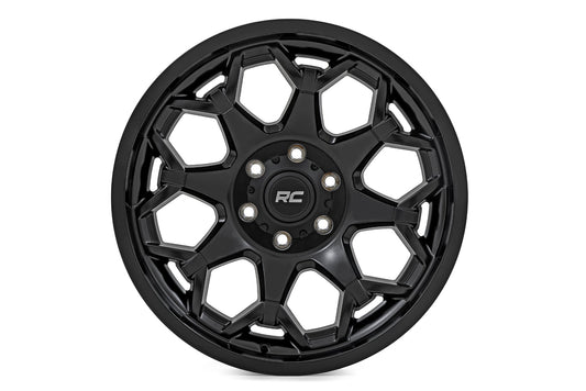 80 Series Wheel One-Piece Semi Gloss Black 20x9 Rough Country-1