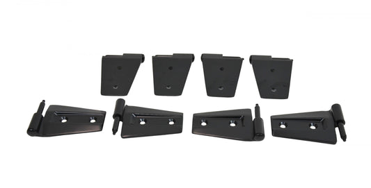 Jeep JK Door Hinge Set 8 Pieces 4 Door 07-18 Wrangler JK Textured Black Kentrol-1