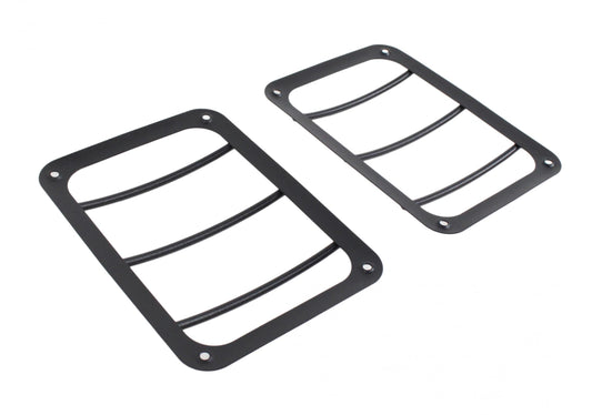 Jeep JK Taillight Guard Pair 07-18 Wrangler JK Textured Black Kentrol-1