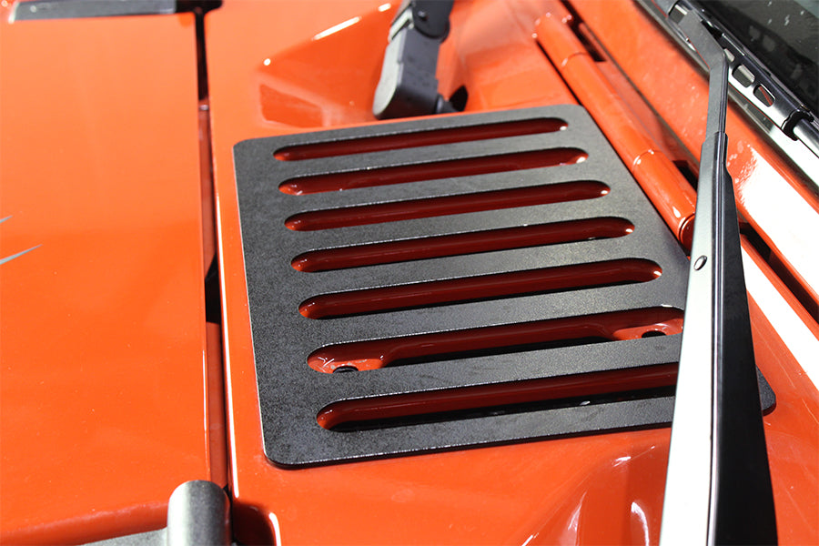 Jeep CJ5 Hood Vent 55-77 CJ5 Powdercoat Black Kentrol-7