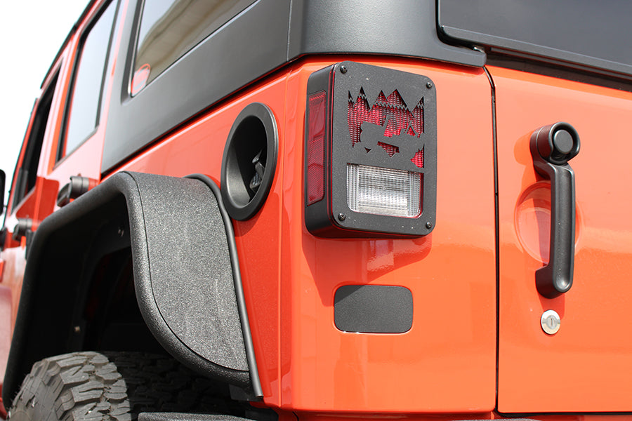 Jeep JK Plate Delete Badge 07-18 Wrangler JK Textured Black Kentrol-2