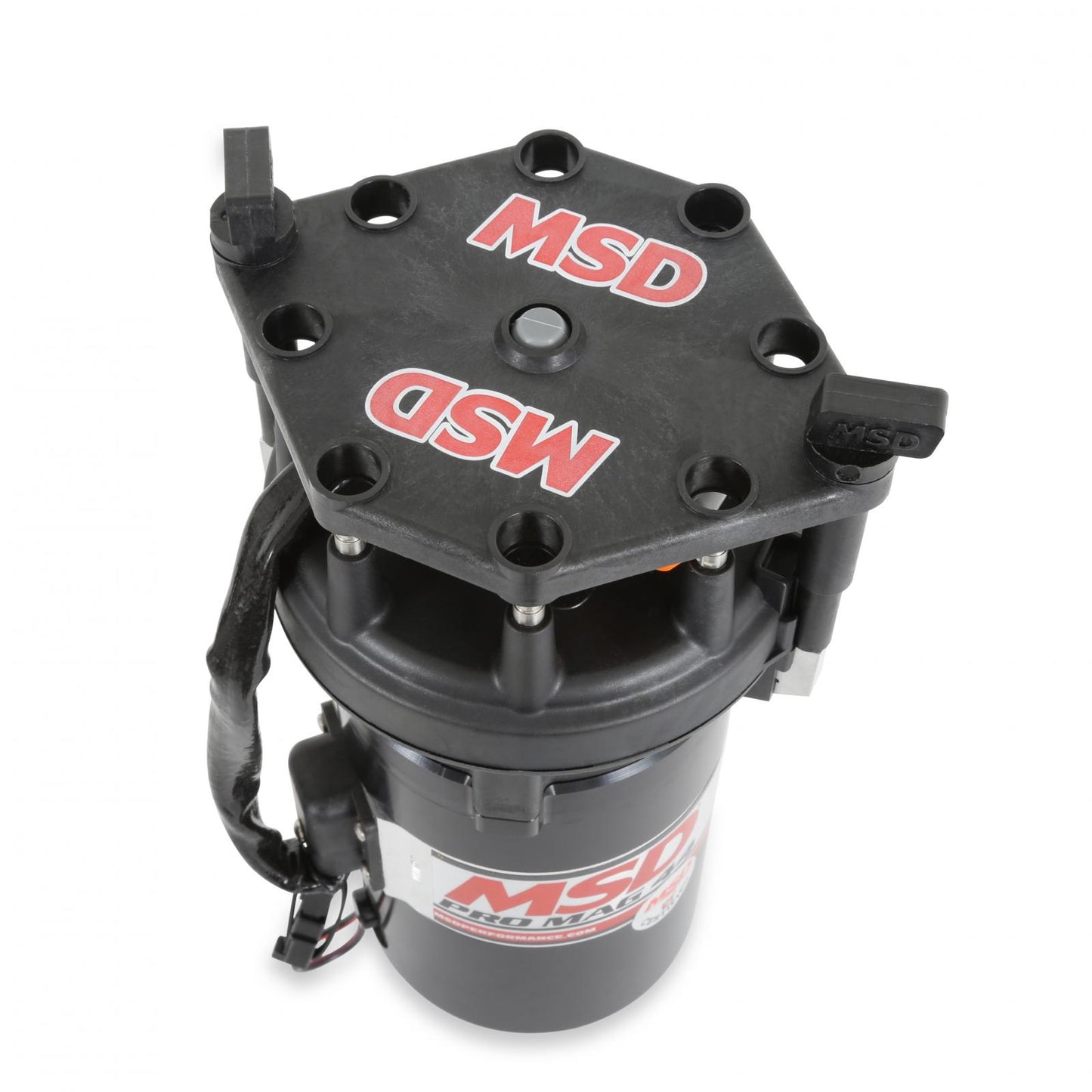 Pro Mag 44 Amp Generator, Ccw Rotation, Black Band Clamp This Black Pro-Mag 44 Generator Is Counterclockwise Rotation, Utilizes A Cross Drive, A Standard Diameter Cap, Rotor And A Wire Retainer MSD Ignition-4