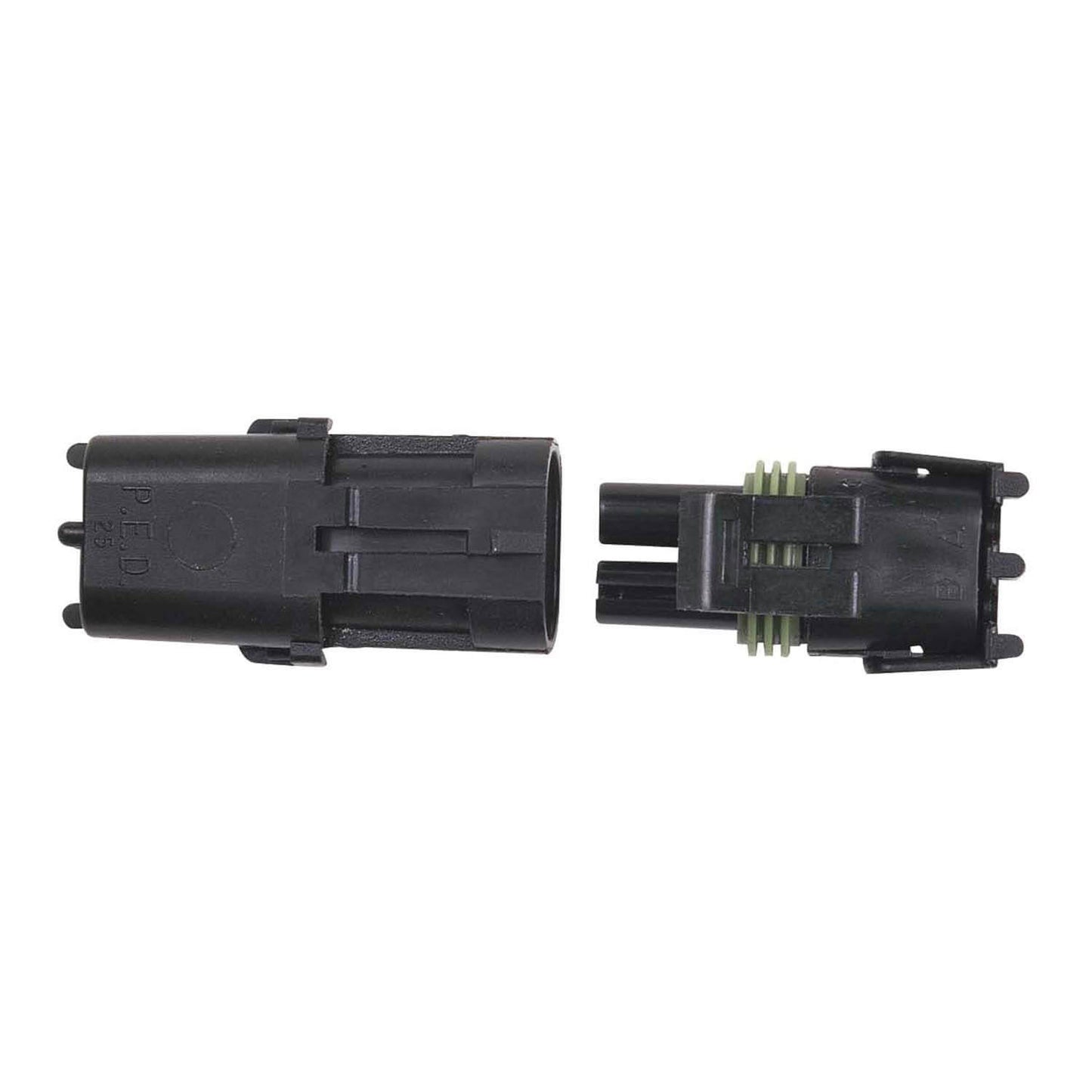 Weathertight Connector 2-Pin Qty 1 Self-Lubricating Silicone Seals For Protection Against Water, Dust, Oil, And Other Engine Compartment Fluids MSD Ignition