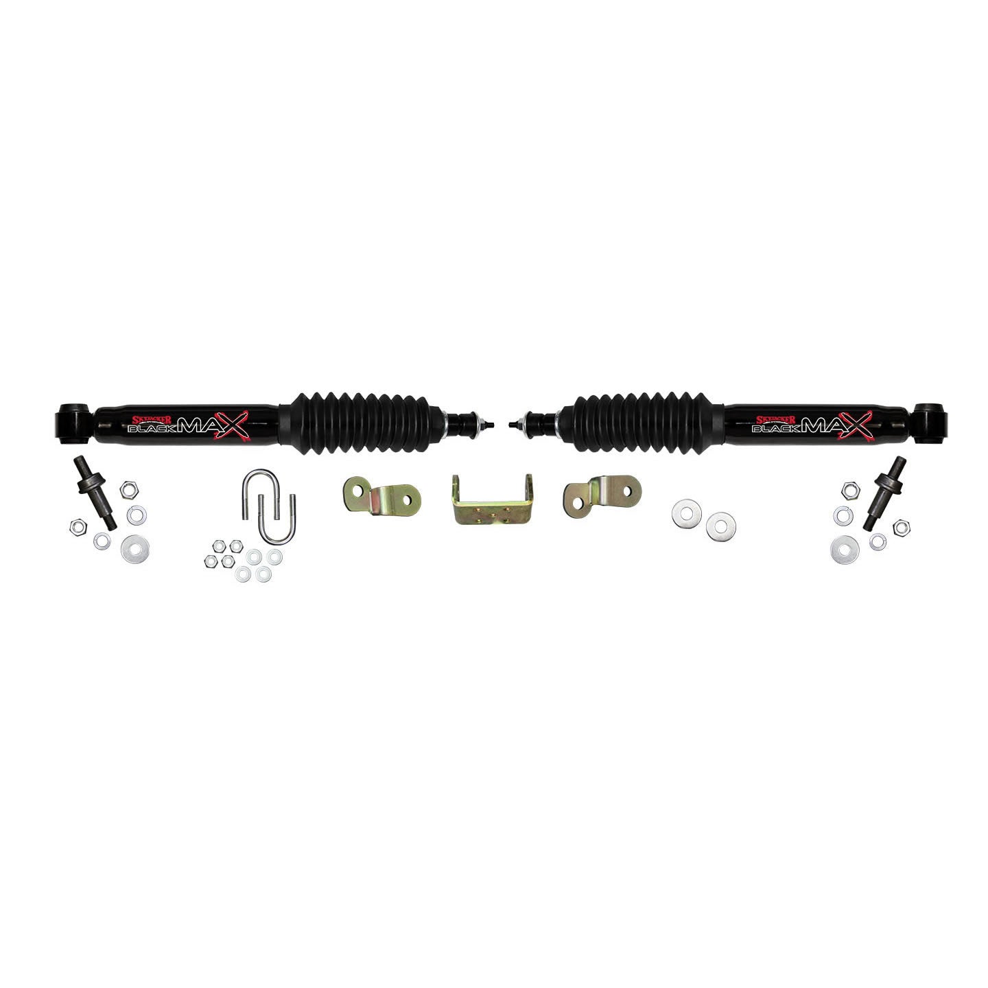 Steering Stabilizer Dual Kit Black Dual Kit Can Only Be Used w/ Suspension Lift For 1500HD and 3/4 and 1 Ton Skyjacker