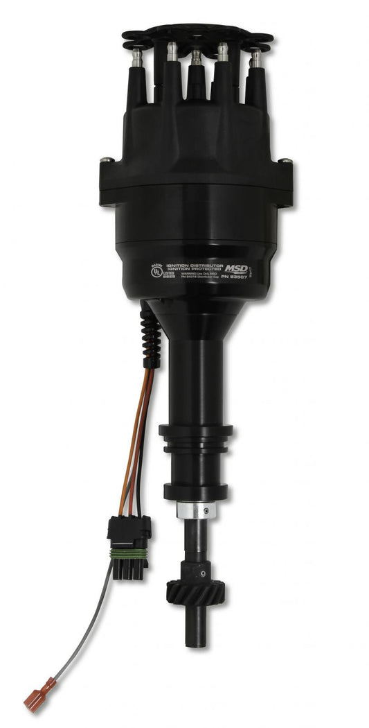 Ford 351C-460 Ready-To-Run Marine Distributor-Black Ready-To-Run Distributors Include A Built-In Module. No Control Required, Black Anodized Finish MSD Ignition-1