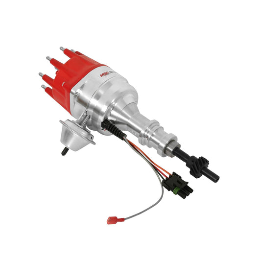 Ford 289/302 Ready-To-Run Distributor, Steel Gear Ready-To-Run Distributors Include A Built-In Module. No Control Required. Includes A Steel Gear And A Rev Limiter MSD Ignition-1