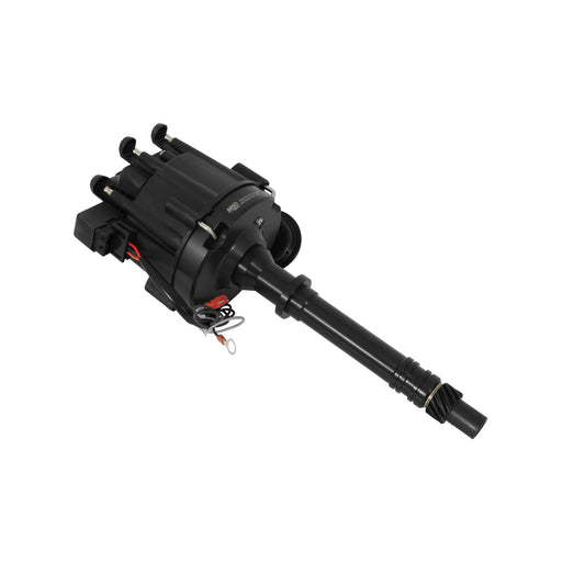 Black Pro-Billet Chevy Hei Distributor All The Performance And Benefits Of A GM Hei In A Sleek Black Package. Replaces GM Hei Distributors That Use A 4-Pin Module MSD Ignition-1