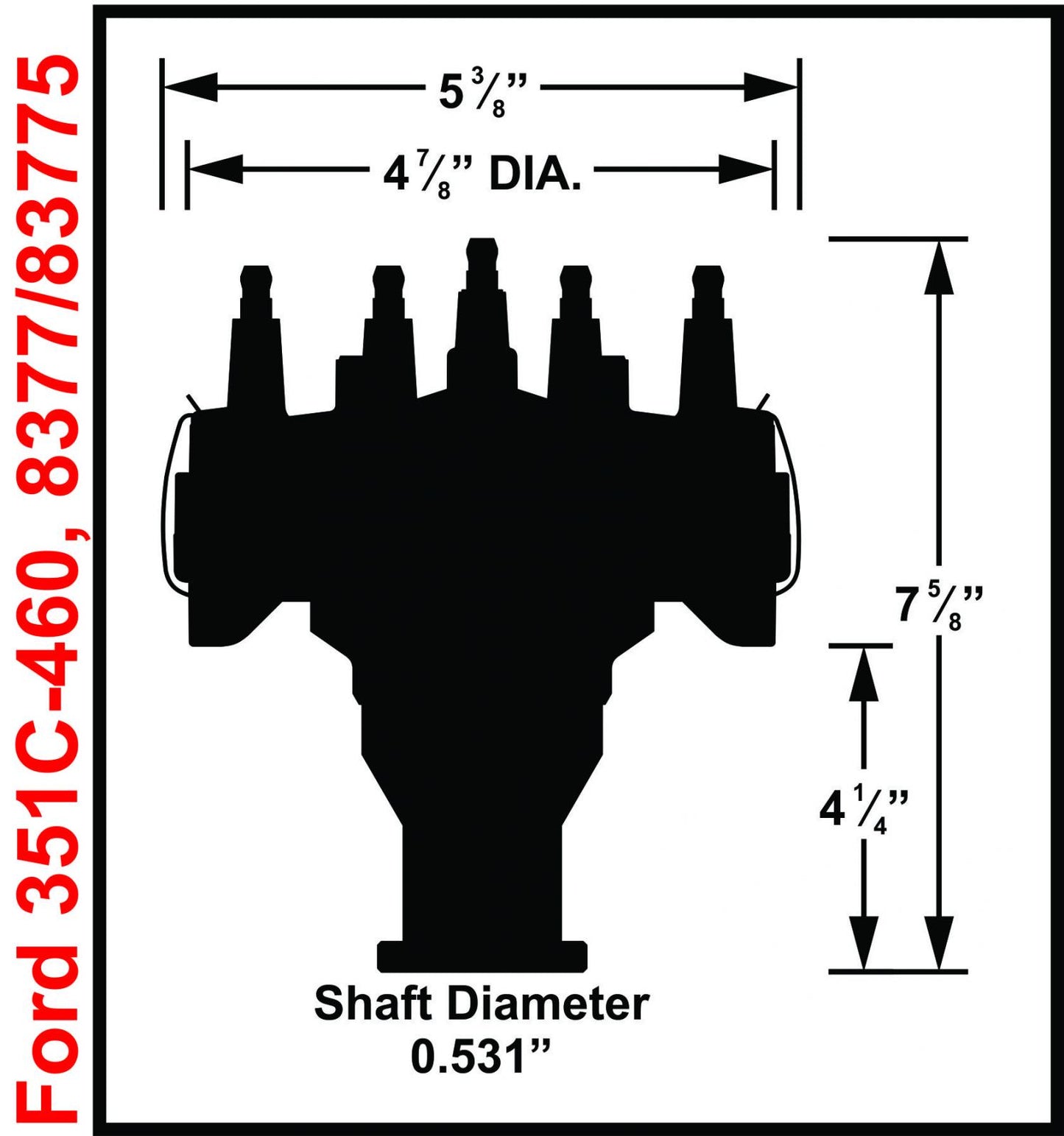 Ford 351C 460 Crank Trigger Distributor Distributor Designed For Race Applications Using Crank Trigger Systems Bronze Large Cap MSD Ignition-3