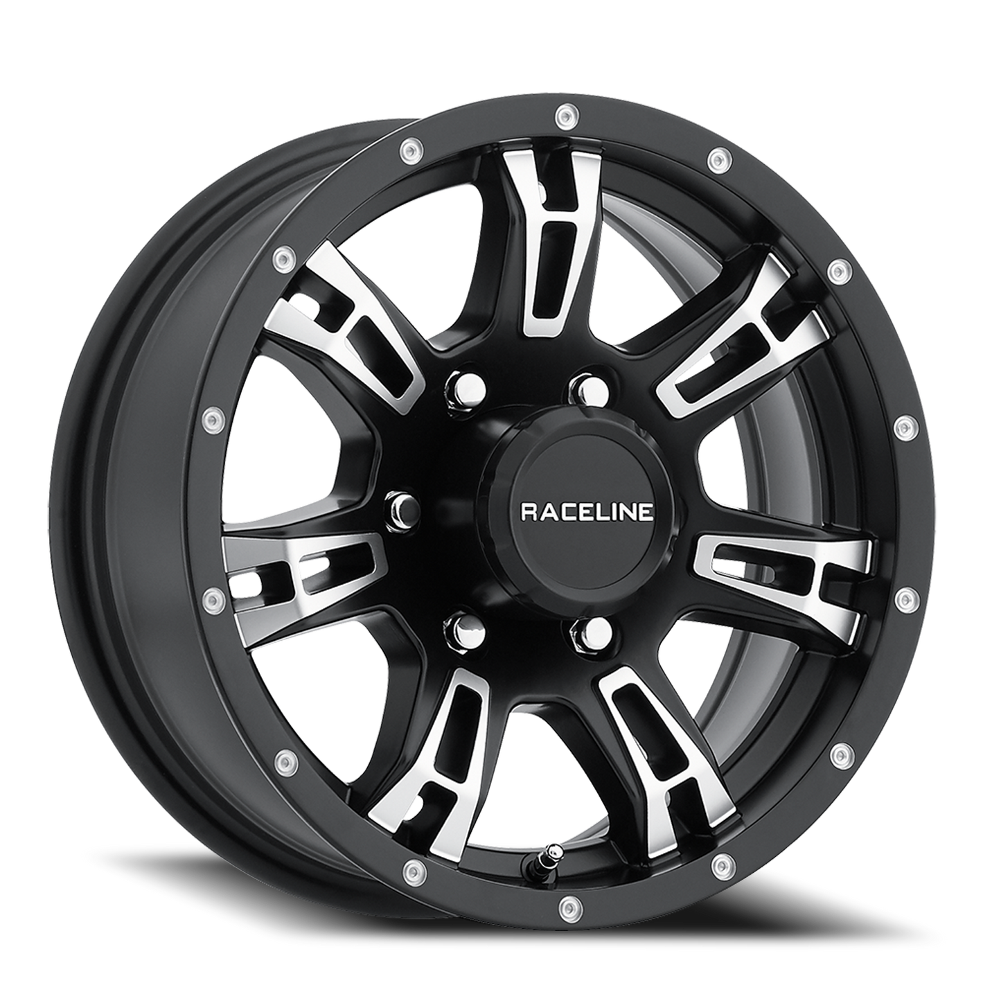 Aluminum 16x6 Arsenal Trailer 840 Matte Black Machined Face Raceline Wheels-1