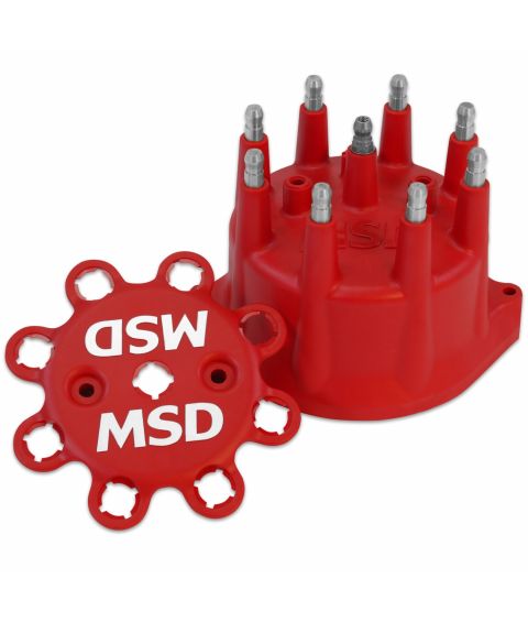 Distributor Cap, Pro-Billet Marine, Ford, Red MSD Ignition-1