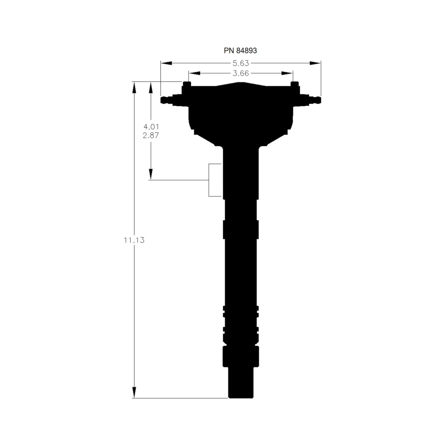 Chevy Crank Trigger Distributor With Black Crab Cap Low-Profile, Black Crab Cap Racing Distributor MSD Ignition-4