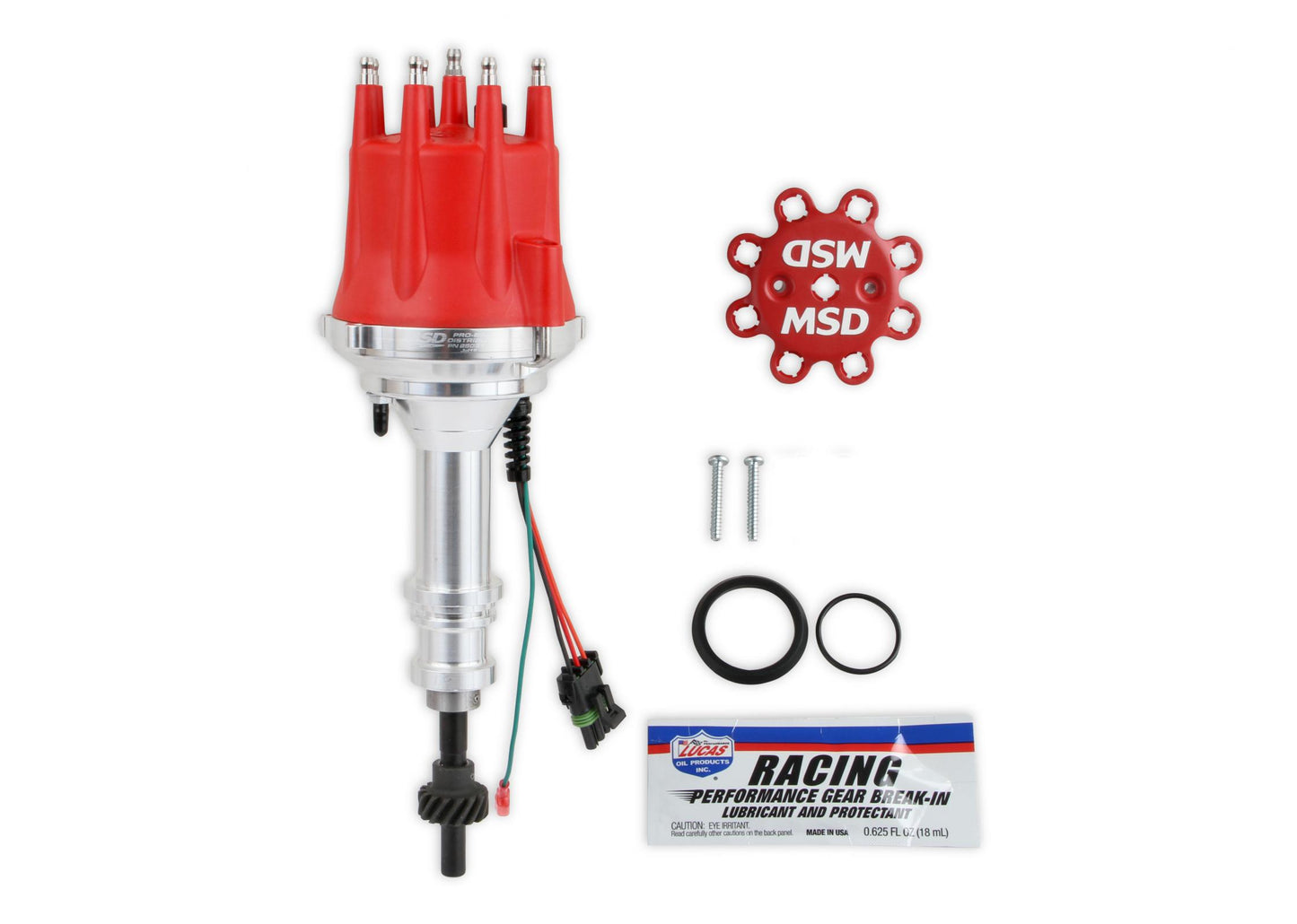 Distributor, Ford 289/302, E-Curve, Steel Gear 'S Pro-Billet Ready-To-Run Distributor With Electronic Advance Curves And Steel Gear, No Box Needed MSD Ignition-4