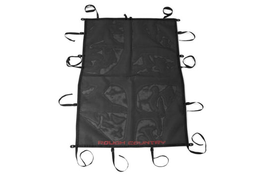Jeep Wrangler JK Unlimited Mesh Bikini Top Plus 07-18 4 Door Black Rough Country-1