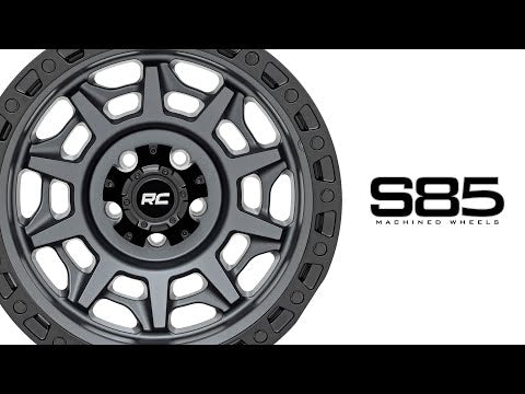 85 Series Wheel Simulated Beadlock Gunmetal Gray/Black 17x9 6x5.5 -12mm Rough Country-1