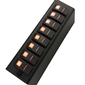 Add On Red LED 8-Switch Panel for 09-18 Jeep Wrangler JK (for SourceSE) sPOD
