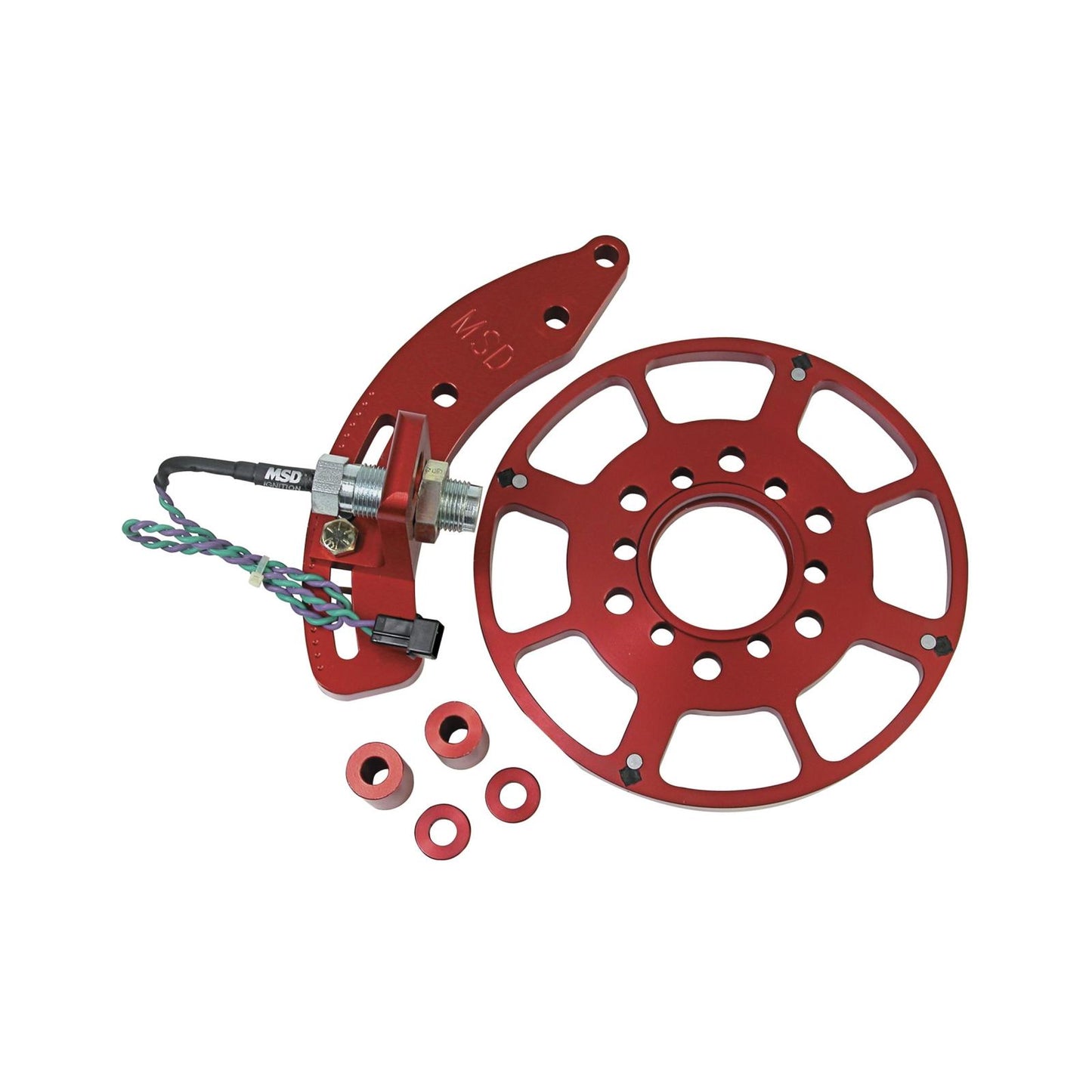 Crank Trigger Wheel Kit Flying Magnet Sbc 8 In. Small Block Chevy Use With 6/7/8 Series MSD Ignition-1