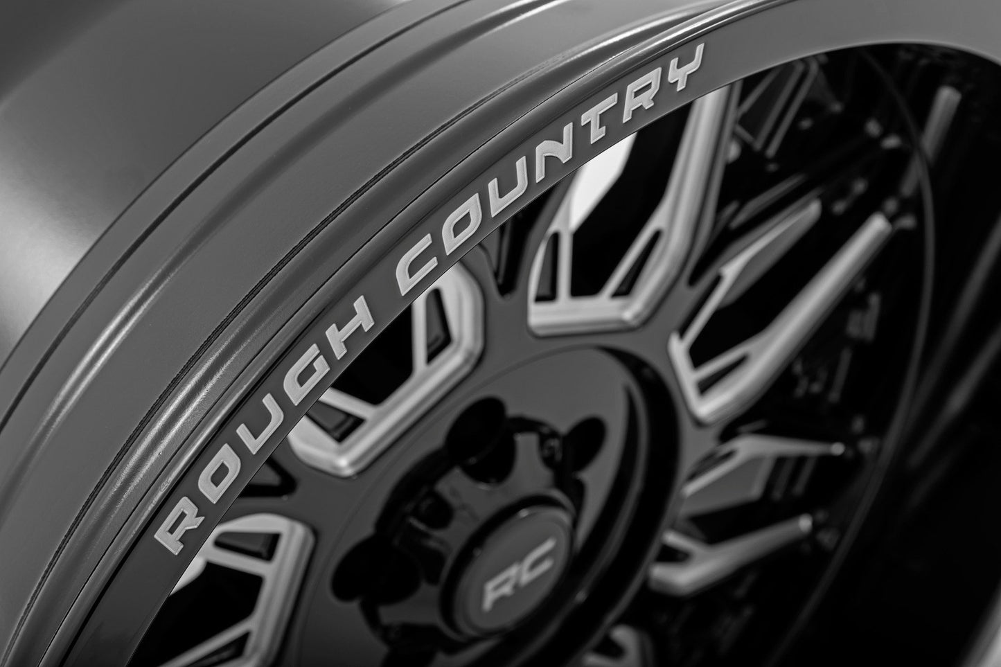 Rough Country 86 Series Wheel One-Piece Gloss Black 20x10 6x5.5 -25mm Rough Country