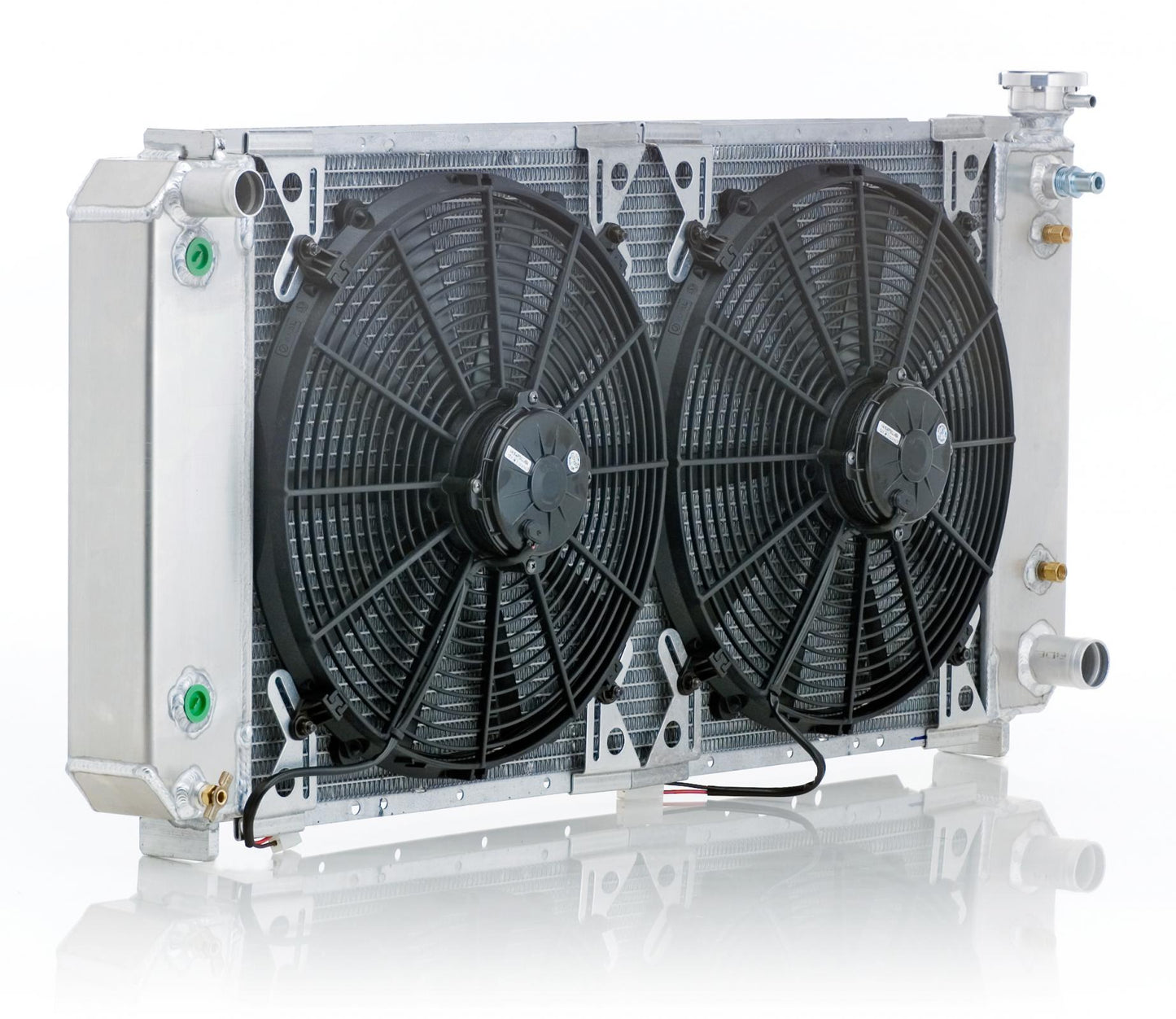 86-87 Buick Grand National Radiator Module w/Dual Coolers Natural Finish Radiator Be Cool