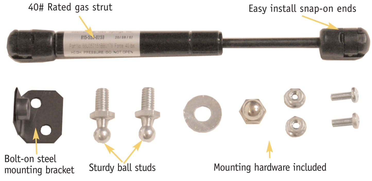 Console Gas Strut Kit Universal 7 1/2 Inch Black Products Tuffy Security-2
