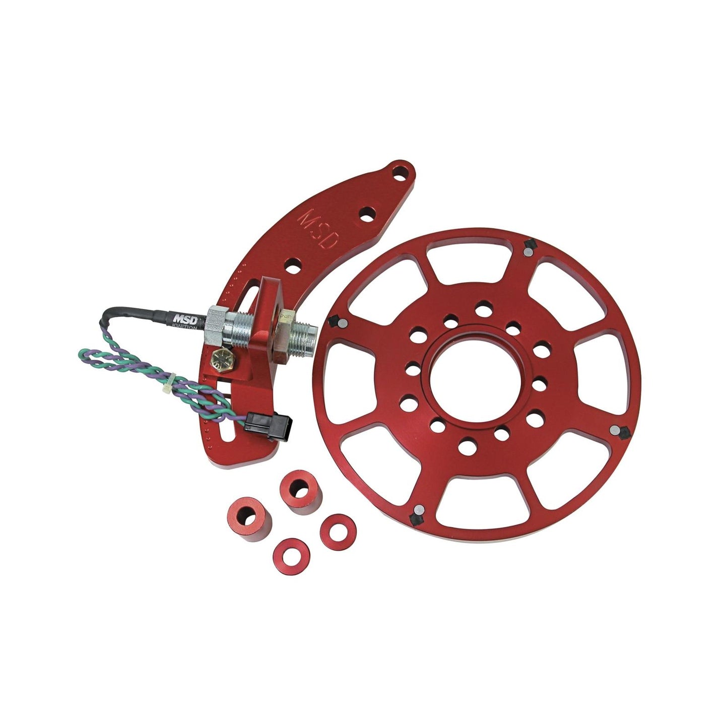 Crank Trigger Wheel Kit Flying Magnet Pontiac V8 Crank Trigger Kit For Use With 6/7/8-Series Red MSD Ignition