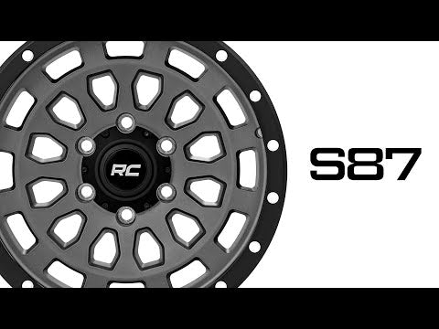 87 Series Wheel Simulated Beadlock Gray/Black 17x8.5 6x5.5 +0mm Rough Country-1