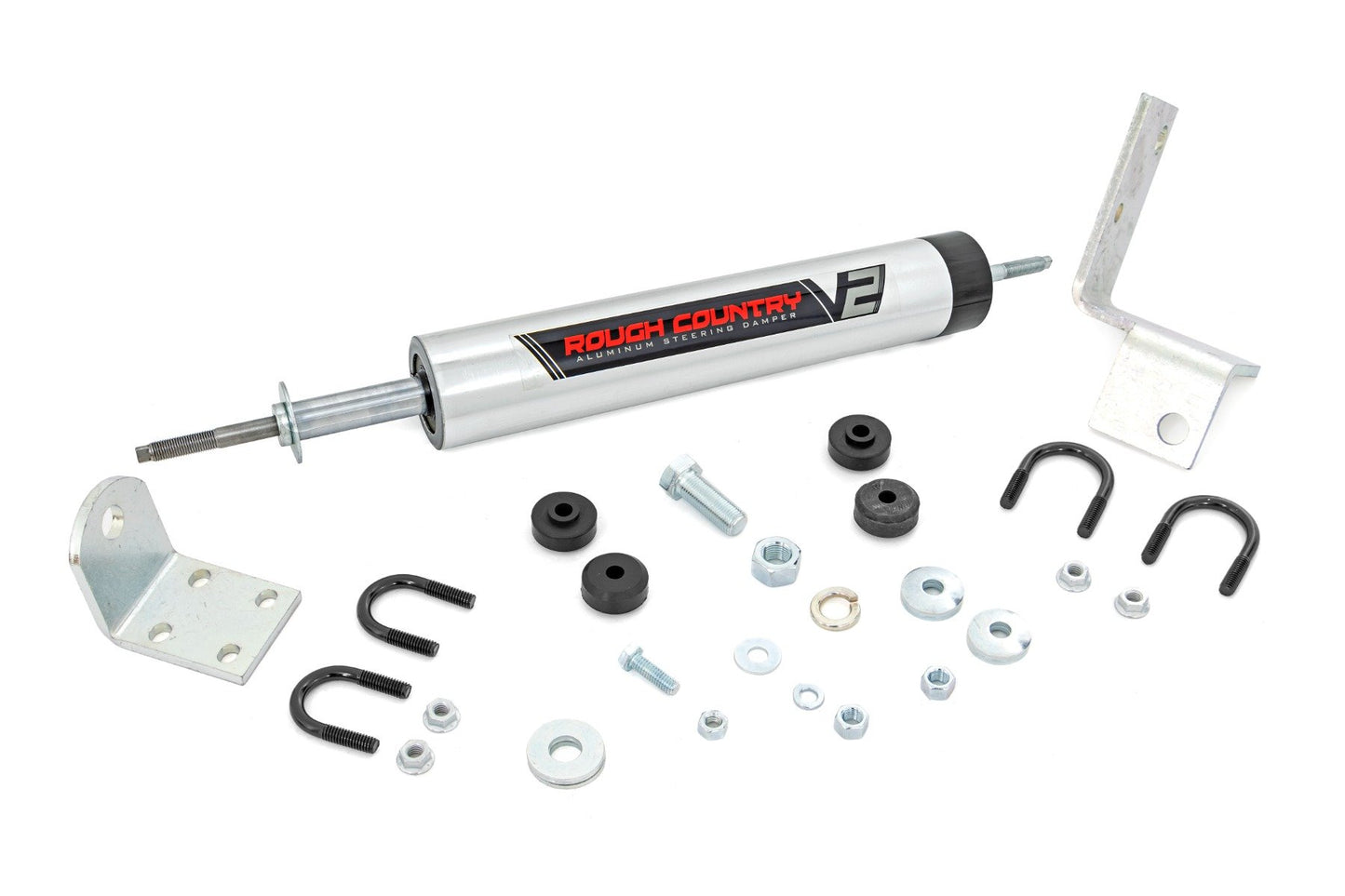 V2 Steering Stabilizer | 0-3 Inch Lift | Chevy/GMC Sierra 1500/Silverado 1500/Tahoe/Yukon (92-06) Rough Country