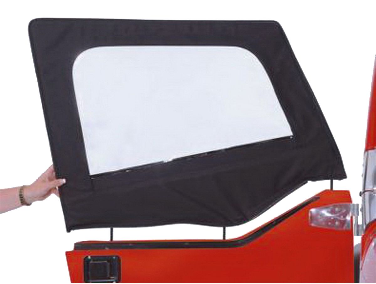 Factory Replacement Door Skins with Frames (Fully Assembled) for 1997-2006 Jeep Wrangler TJ, Black Diamond Rampage