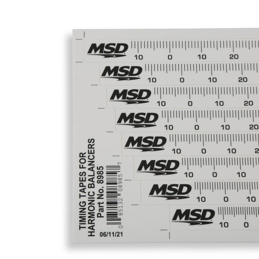 Timing Tape Harmonic Balancer 5.25 Inch To 8.00 Set Of 8 Multiple Sizes 1 Degree Increments From 14 Degrees Atdc 64 Degrees Btdc MSD Ignition-1