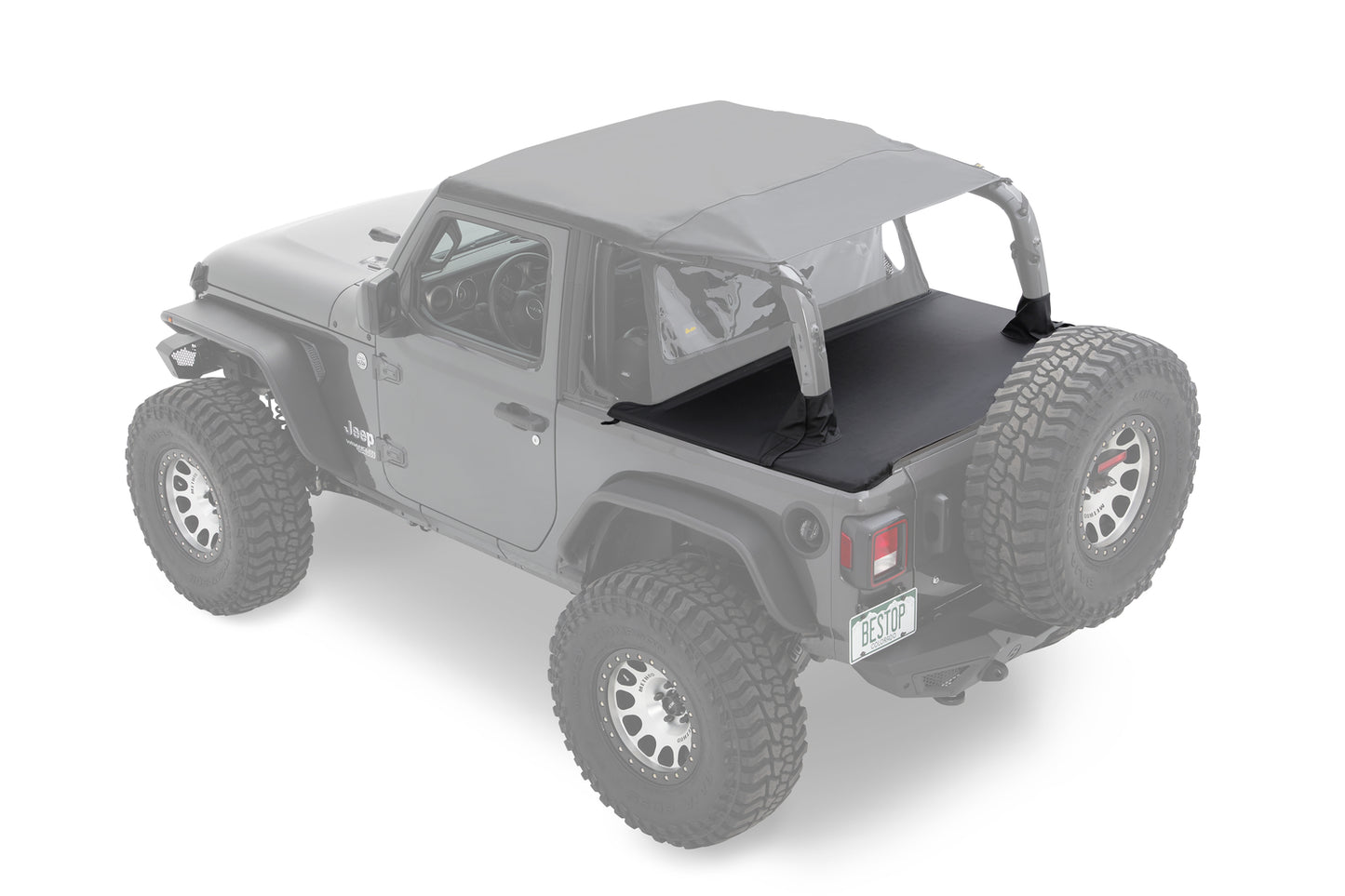 Duster Deck Cover Jeep '18-26 Wrangler JL 2-Door Black Diamond Bestop-1