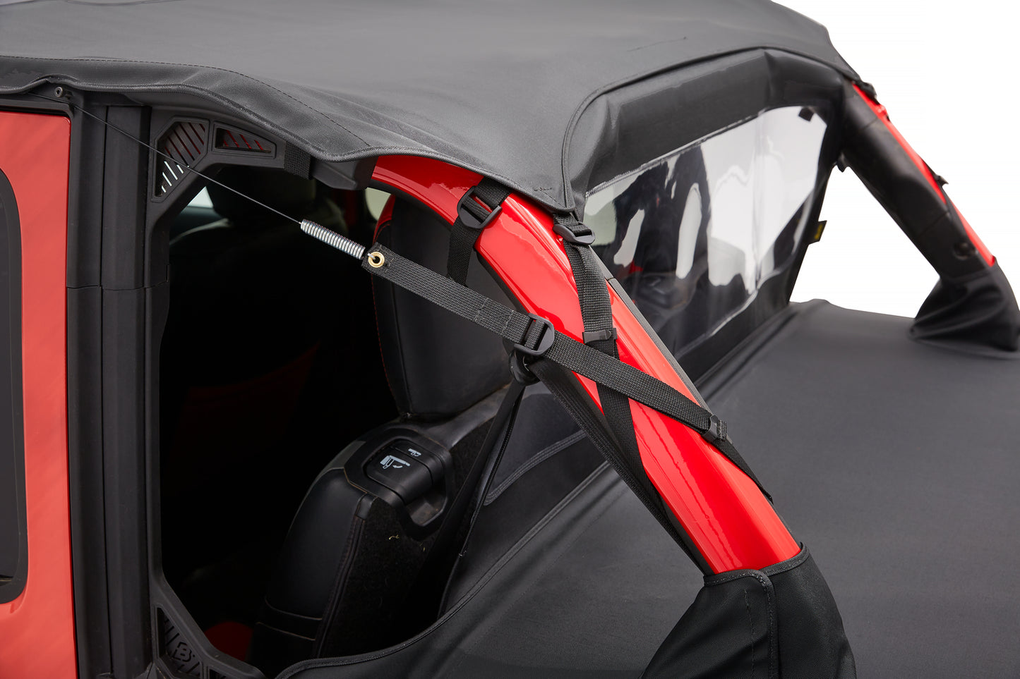 Cargo Deck Covers For Jeep 2018-2023 Wrangler JL 4 Door Factory Soft top Removed No Belt Rail Channels Black Diamond Bestop-3
