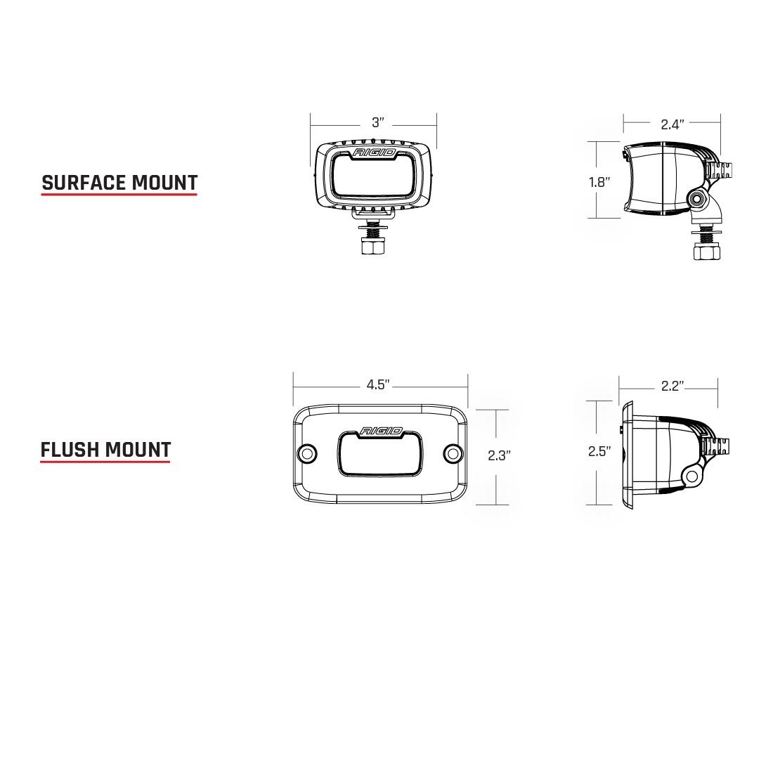 SAE Fog Light Pair SR-M Pro Rigid Industries-2
