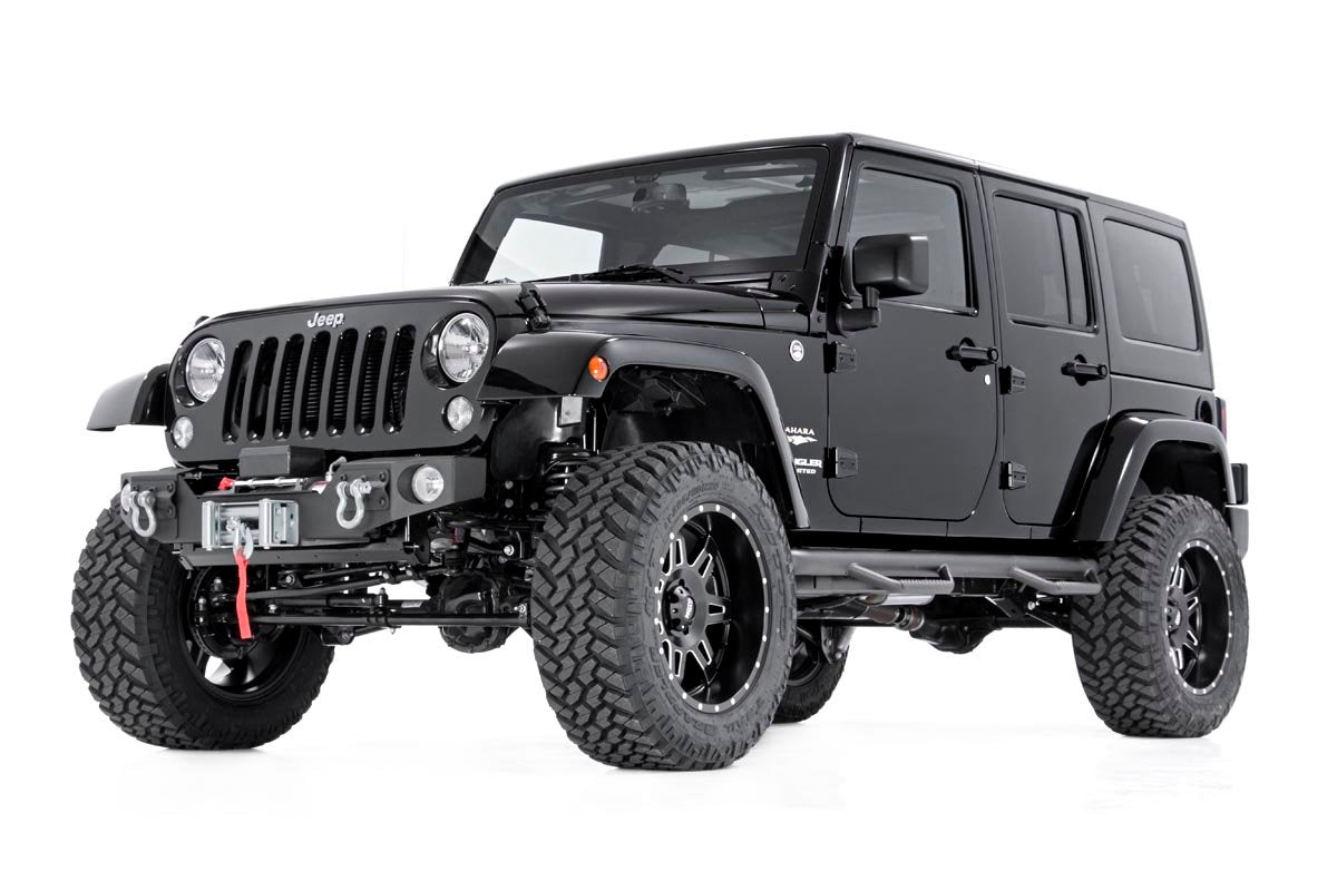 Jeep Wheel to Wheel Nerf Steps 07-18 Wrangler JK 4 Door Rough Country-3