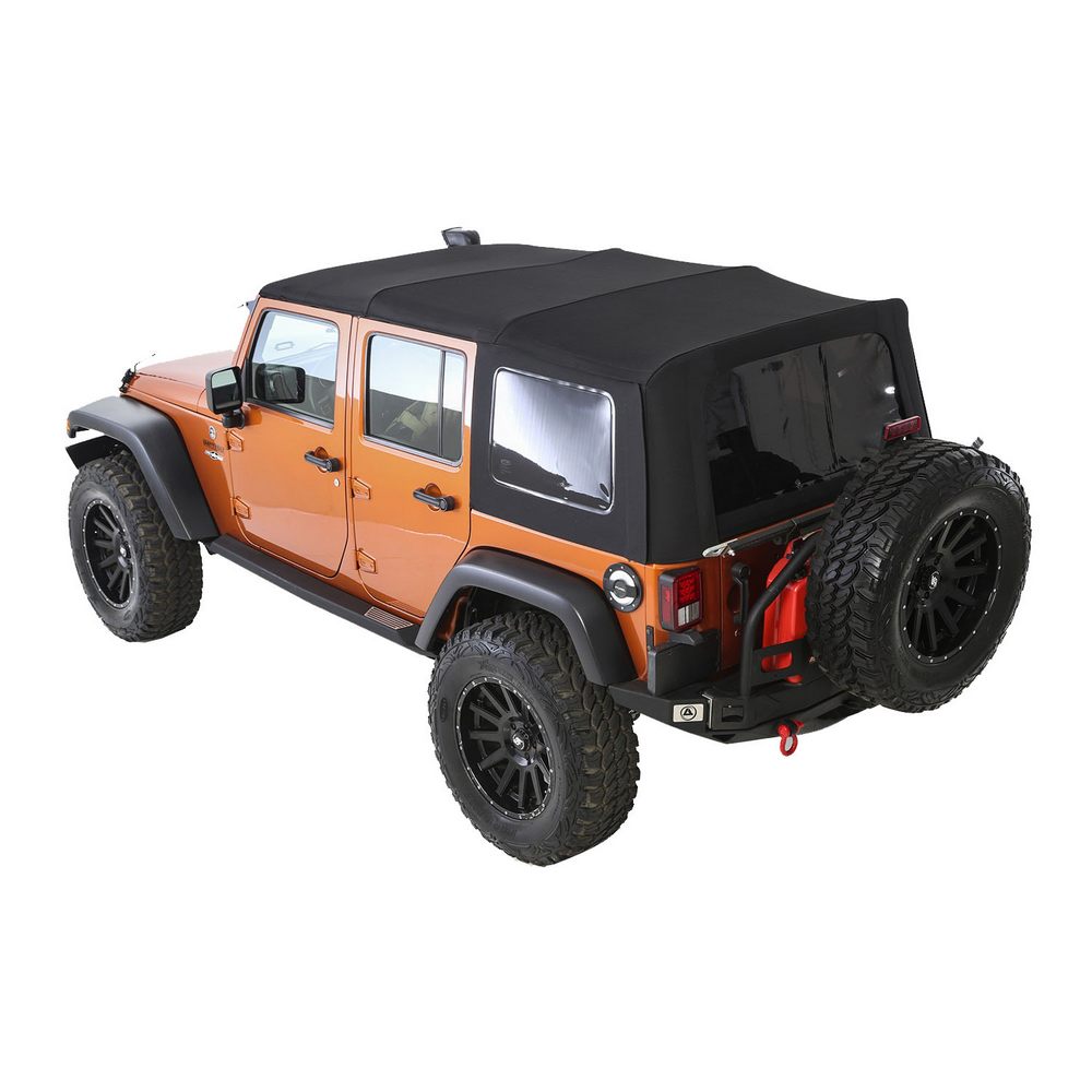 Premium Repl Canvas Top 10 - 14 JK 4 DR Black W/ Tint10-18 Wrangler JK 4 Door Smittybilt