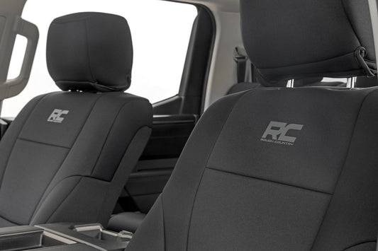 Seat Covers No Rear Cup Holder Toyota Tundra 2WD/4WD (2022-2026) Rough Country-1