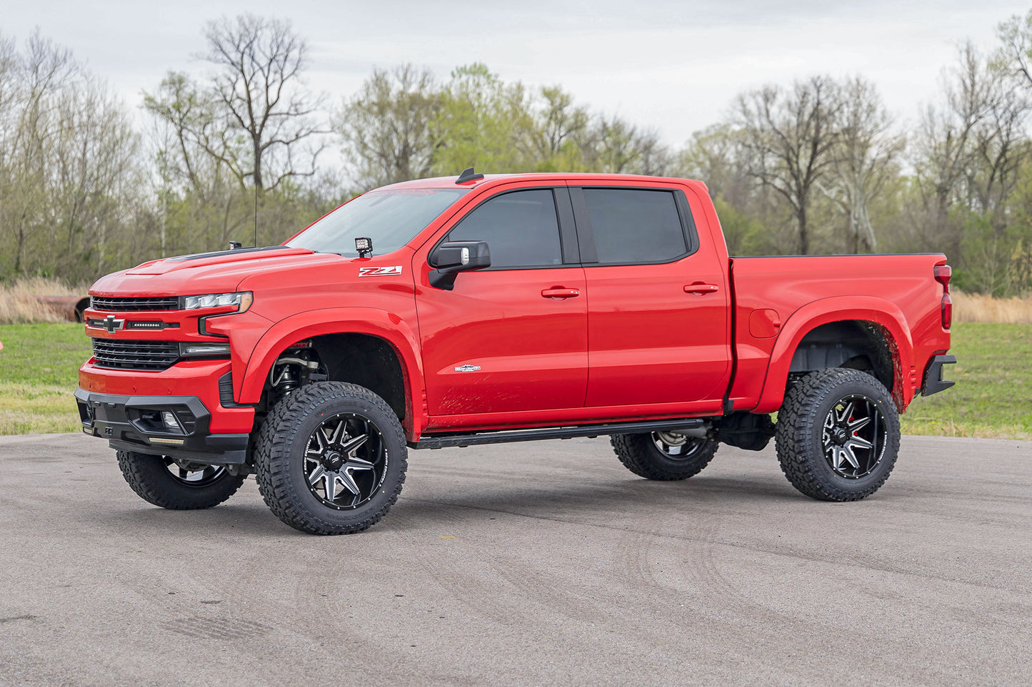 Rough Country 91 Series Milled One-Piece Gloss Black 22x12 8x170 -44mm Rough Country