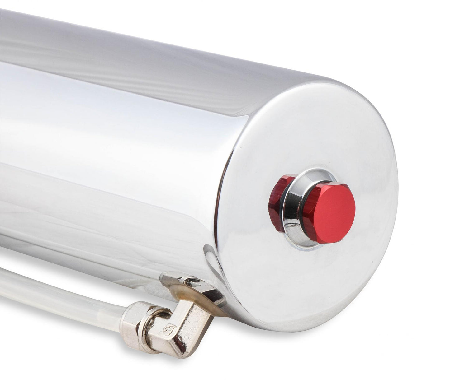 Radiator Fluid Reservoir / Recovery Tank Polished Aluminum Aluminum Radiator Fluid Reservoir / Recovery Tank. Chrome finish Mr Gasket-4