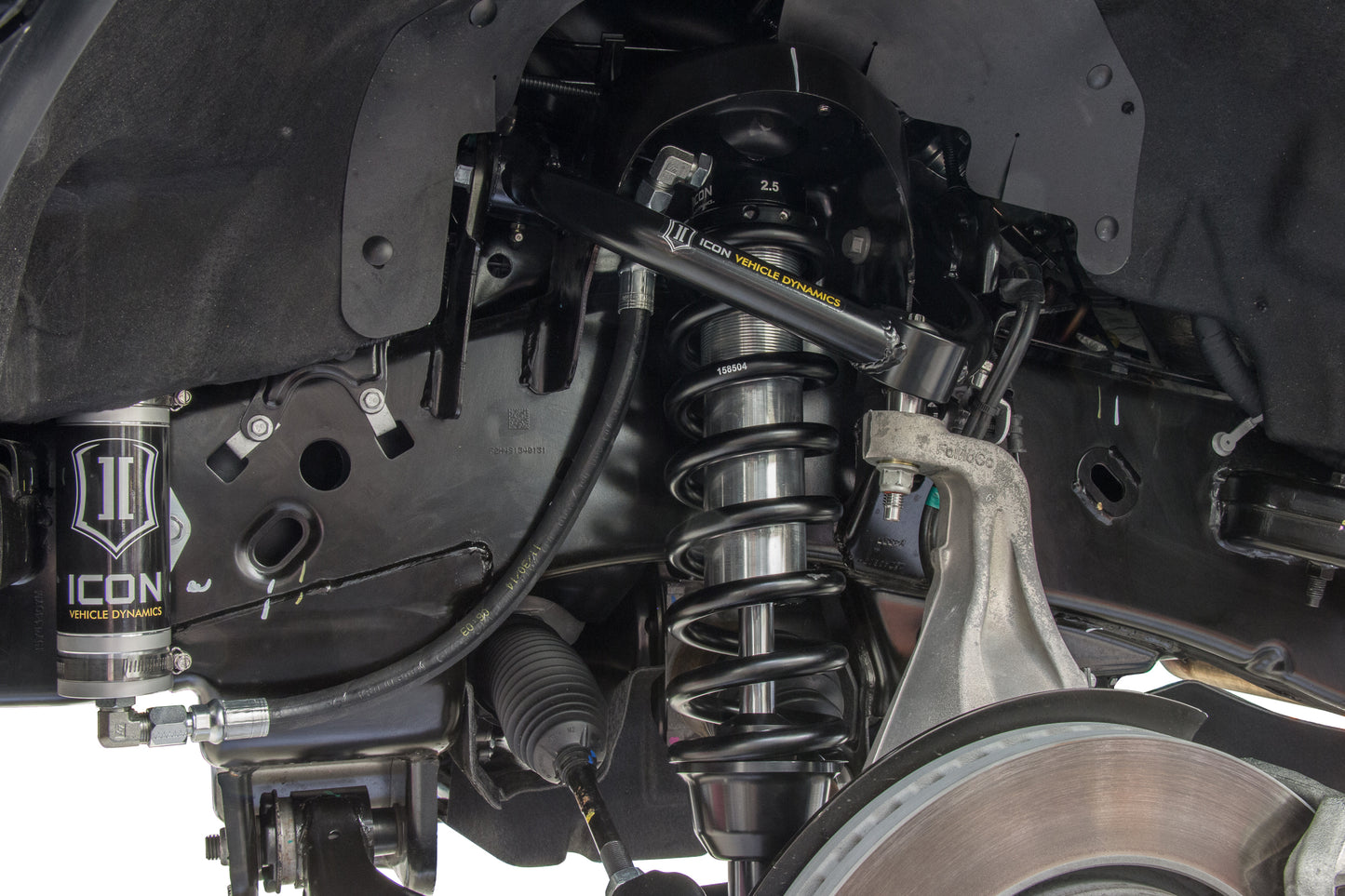 2014 Ford F-150 4WD 1.75-2.63 Inch Lift Front V.S. 2.5 Series Coilover Kit Remote Reservoir ICON Vehicle Dynamics-1