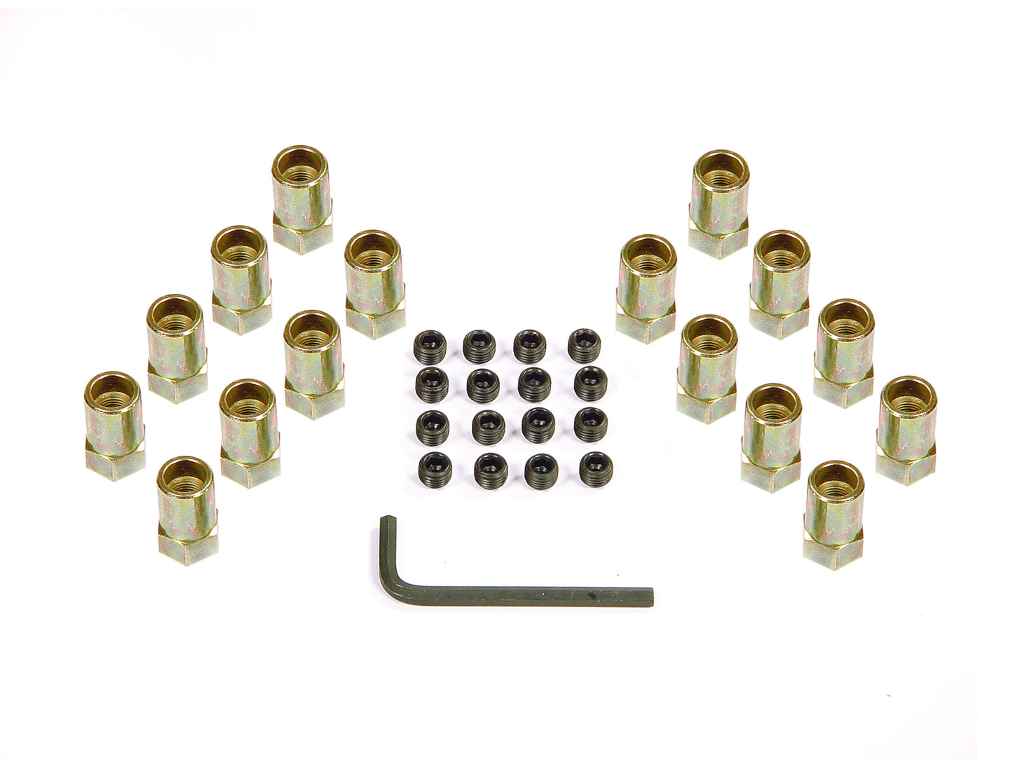 Sure Lock Rocker Arm Nuts Fits Small Block Chevrolet 283-400, Pontiac 326/400/455, Ford 289/302/351W with stock rocker arms Mr Gasket