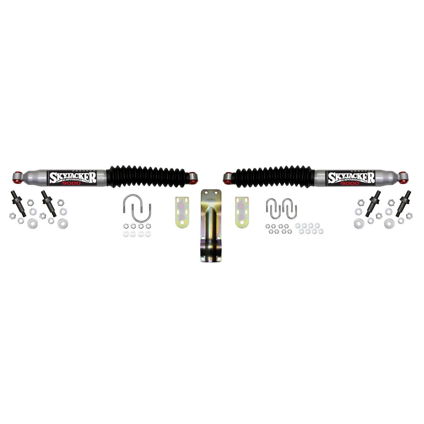Steering Stabilizer Dual Kit 59-79 F-250/F-350 Silver w/Black Boots Skyjacker