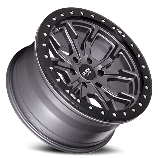 DT-1 9303 Satin Gunmetal 17X9 Dirty Life Race Wheels-1