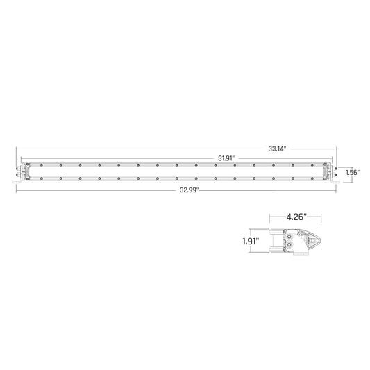 SR-Series 30 Inch Dual Function SAE Auxilary High Beam Driving Lights with Amber Backlight Rigid Industries-1